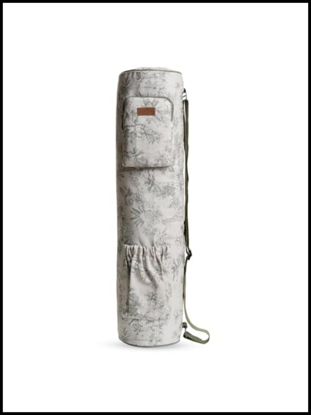 Cotton Canvas Yoga Mat Bag Adjustable Strap Gym Tote